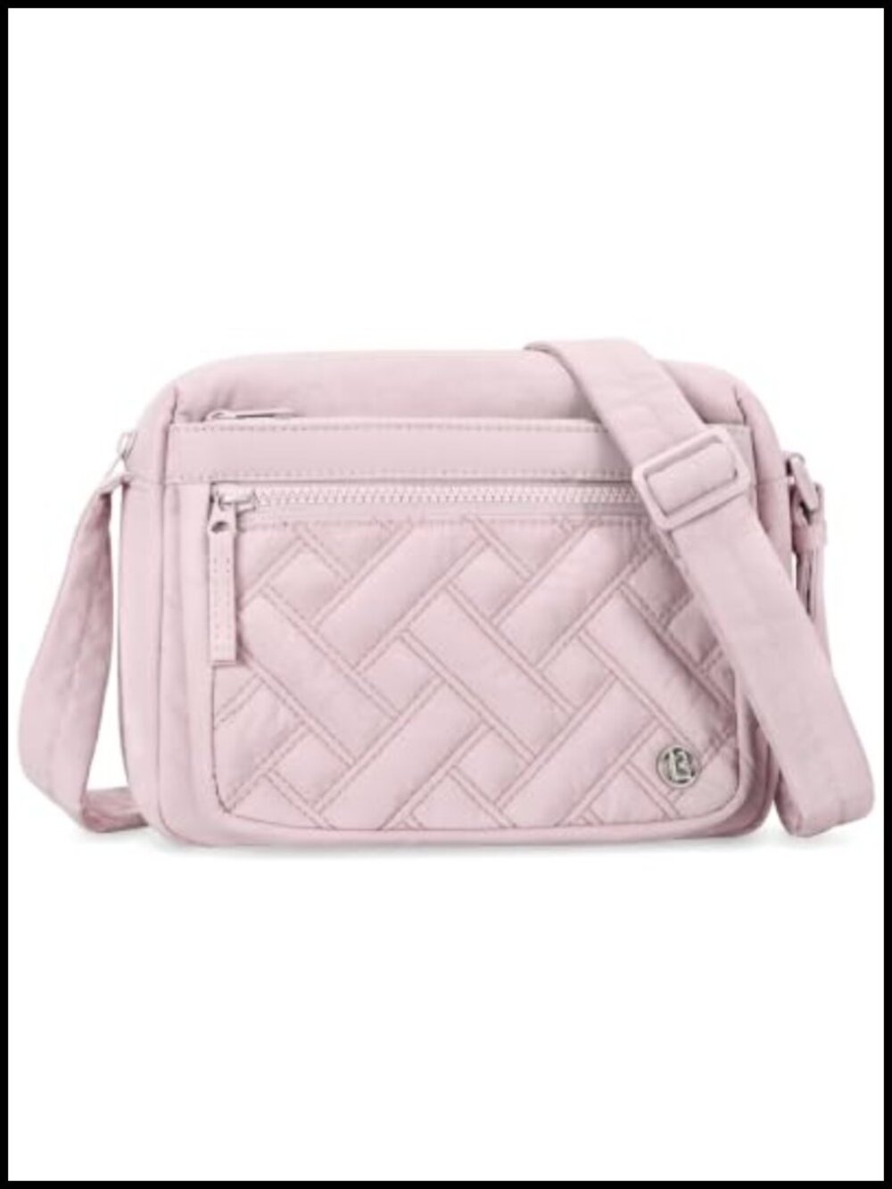 Quilted Nylon Puffer Crossbody Bag Lightweight Small Purse Multi Pocket